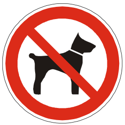 Download free red round pictogram animal dog prohibited icon